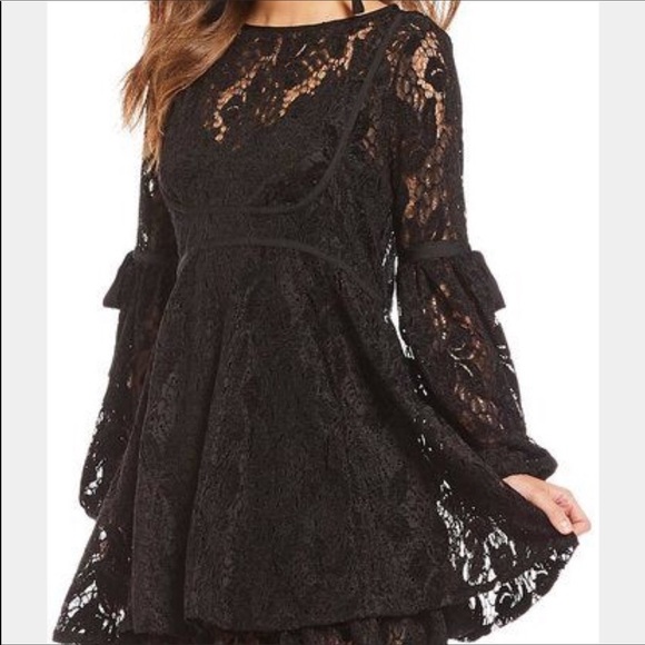 Free People Dresses & Skirts - NWT ❋ Free People ❋ Elegant Ruby Lace Mini Dress ❋